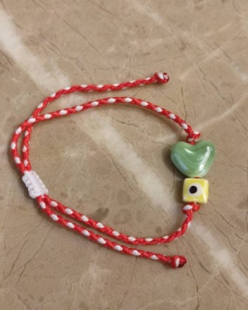 5   Βραχίολι Μαρτάκι Καρδία Πράσινη (1)